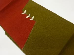 縮緬地菊に幾何学模様名古屋帯